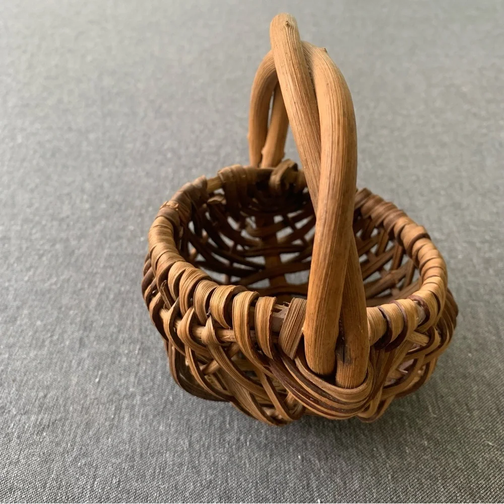 Splint Oak Basket Antique Primitive Fruit Gathering Farmhouse Farm Split